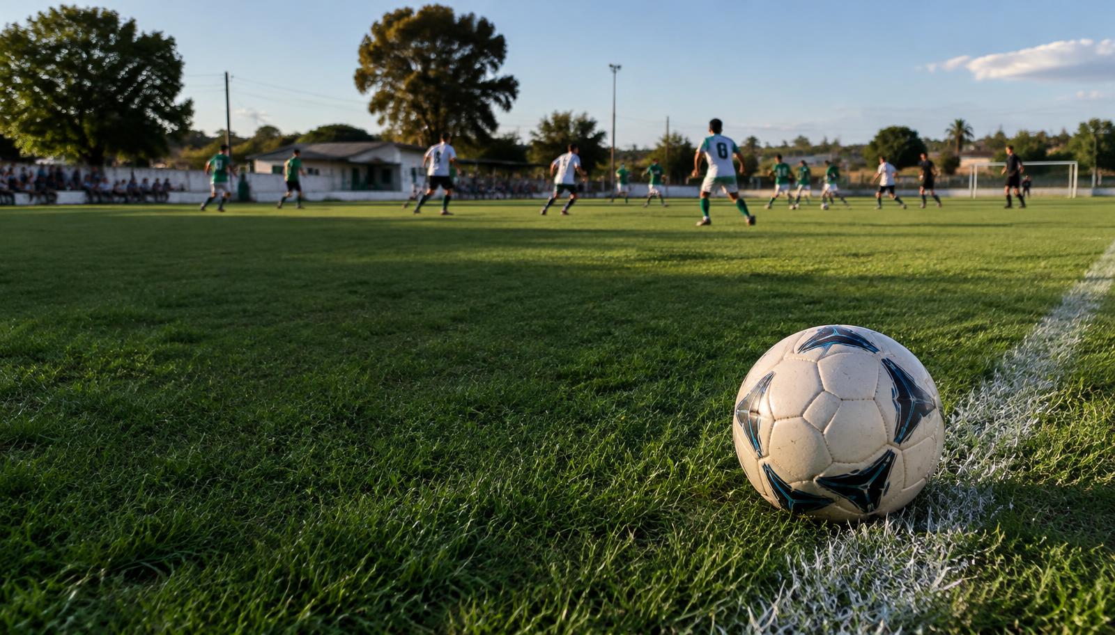 Fútbol amateur en una cancha de barrio